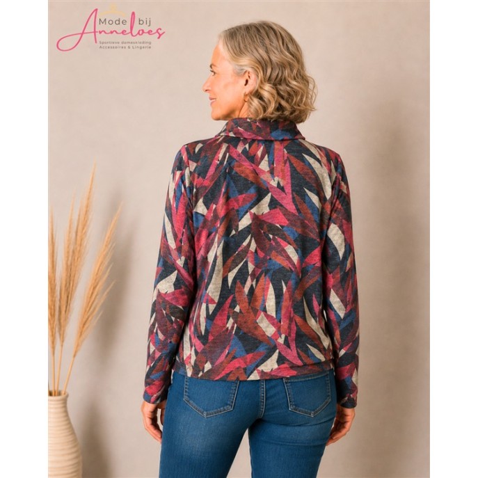 Leona per Donna Blouson Truitje 1902 Cerise Print Leona per Donna Blouson Truitje 1902 Cerise Print